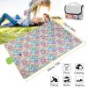 60" x 78" Waterproof Picnic Blanket Handy Mat with Strap Foldable Camping Rug for Camping Hiking Grass Travelling