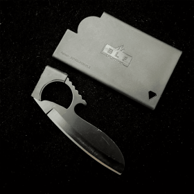 1pc Outdoor travel camping supplies equipment multifunctional wilderness survival card knife wilderness survival first aid tools (Color: Grey)
