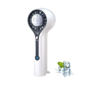 Rechargeable Personal Handheld Fan with Digital Display (Color: White, Type: Mini Fan)